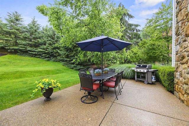 140 Golfview Dr, Adams Twp, PA 15044 - view of patio with a grill and outdoor dining area