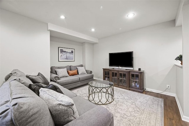 140 Golfview Dr, Adams Twp, PA 15044 - living room featuring wood finished floors and recessed lighting