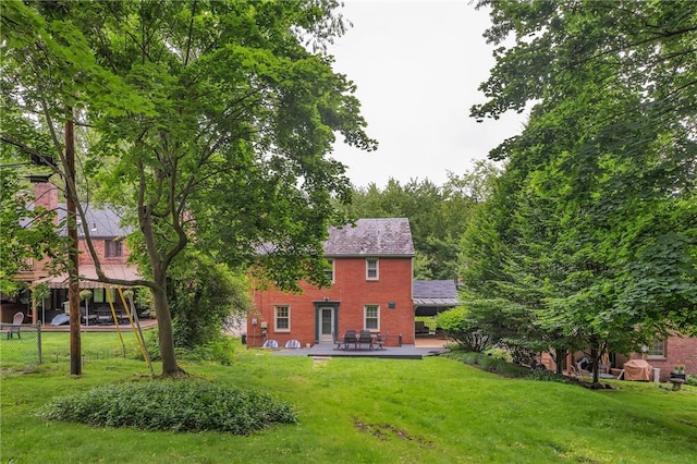 314 Sleepy Hollow Rd, Mt Lebanon, PA 15228 - rear view of property featuring a patio area and brick siding