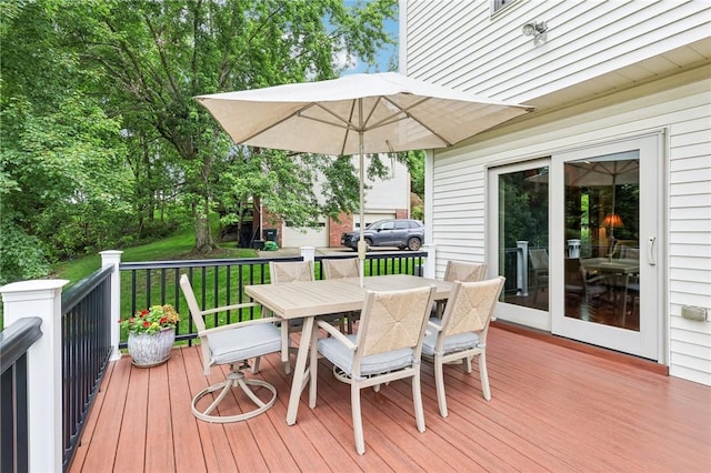 1386 Royal Oak Dr, Marshall, PA 15090 - deck featuring outdoor dining space and a lawn