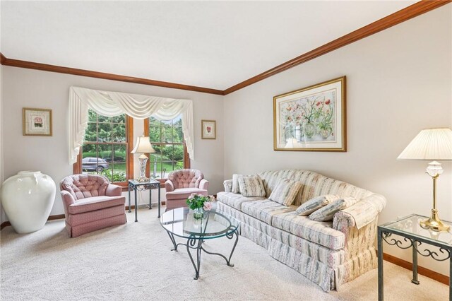 1386 Royal Oak Dr, Marshall, PA 15090 - living area with carpet and crown molding
