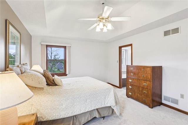 1386 Royal Oak Dr, Marshall, PA 15090 - bedroom with light carpet and ceiling fan