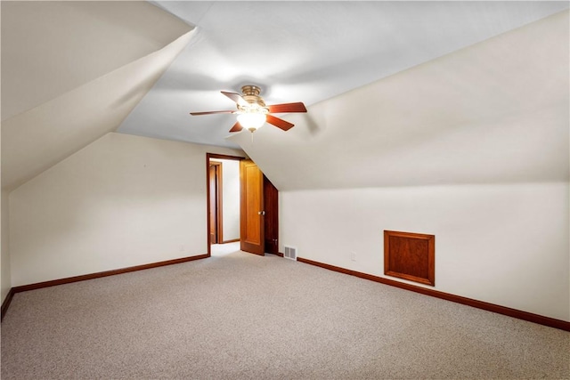 129 Temona Dr, Pleasant Hills, PA 15236 - additional living space featuring a ceiling fan, light carpet, and lofted ceiling