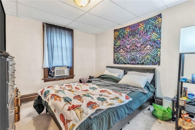 957-959 5th Ave, East Mckeesport, PA 15035 - carpeted bedroom with a paneled ceiling and cooling unit