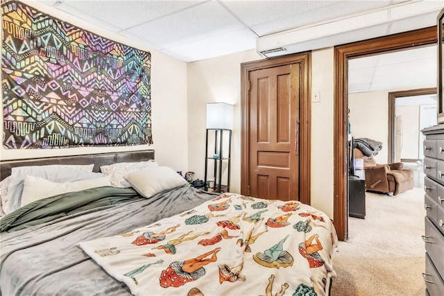 957-959 5th Ave, East Mckeesport, PA 15035 - bedroom featuring a paneled ceiling and light colored carpet