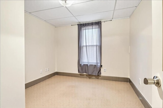 957-959 5th Ave, East Mckeesport, PA 15035 - unfurnished room featuring a paneled ceiling and baseboards