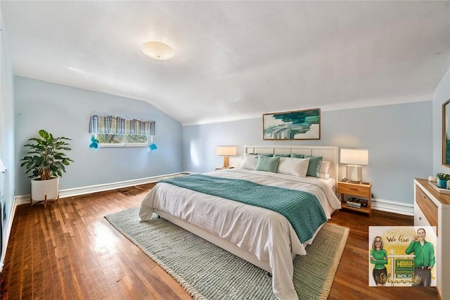 201 Hickory Way, Oakmont, PA 15139 - bedroom with vaulted ceiling and wood finished floors