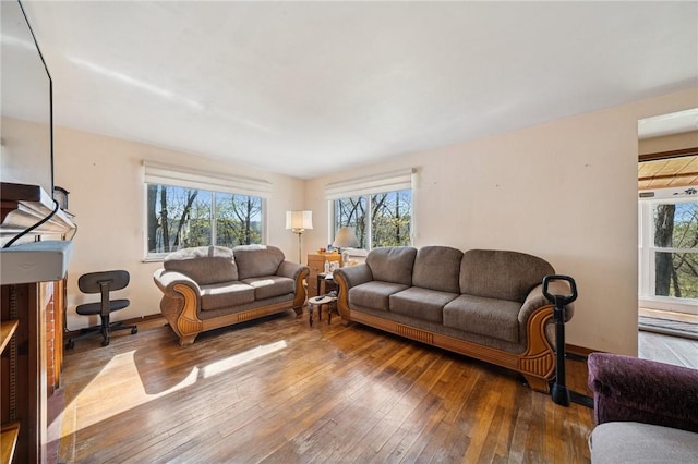 201 Hickory Way, Oakmont, PA 15139 - living room with hardwood / wood-style flooring and healthy amount of natural light