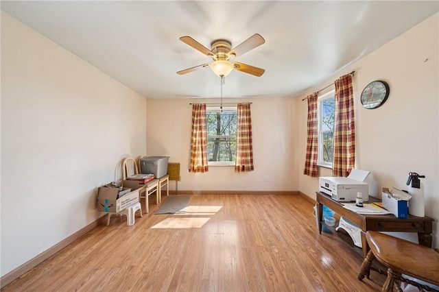 201 Hickory Way, Oakmont, PA 15139 - living area with a ceiling fan, light wood-style flooring, and healthy amount of natural light