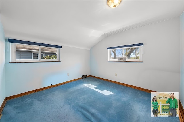 201 Hickory Way, Oakmont, PA 15139 - unfurnished bedroom with lofted ceiling and carpet flooring