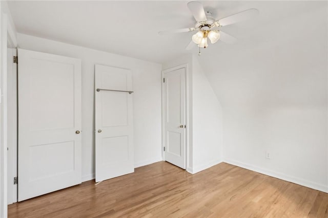 221 Miller Ave, Duquesne, PA 15110 - unfurnished bedroom featuring light wood finished floors and a ceiling fan