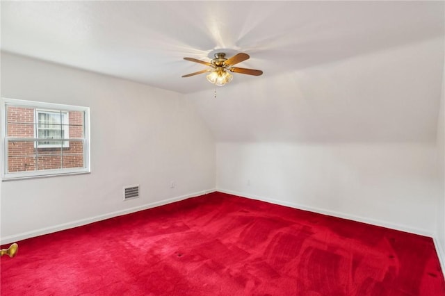 221 Miller Ave, Duquesne, PA 15110 - bonus room with lofted ceiling, carpet floors, and a ceiling fan