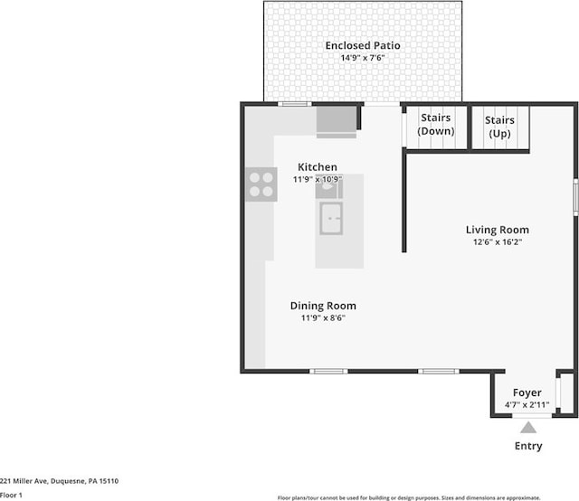 221 Miller Ave, Duquesne, PA 15110 - view of home floor plan