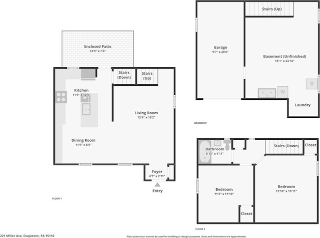 221 Miller Ave, Duquesne, PA 15110 - view of room layout
