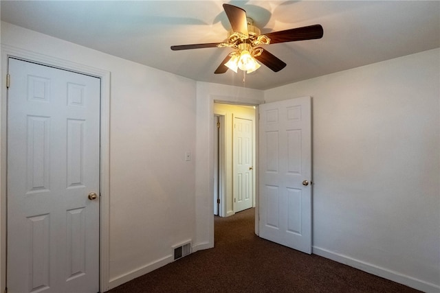 2341 Candace St, Beechview, PA 15216 - unfurnished bedroom with dark carpet and a ceiling fan