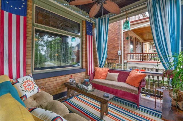 125 Richey Ave, Observatory Hill, PA 15214 - sunroom / solarium with ceiling fan and an outdoor hangout area