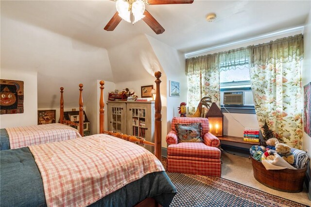 125 Richey Ave, Observatory Hill, PA 15214 - carpeted bedroom featuring cooling unit and ceiling fan
