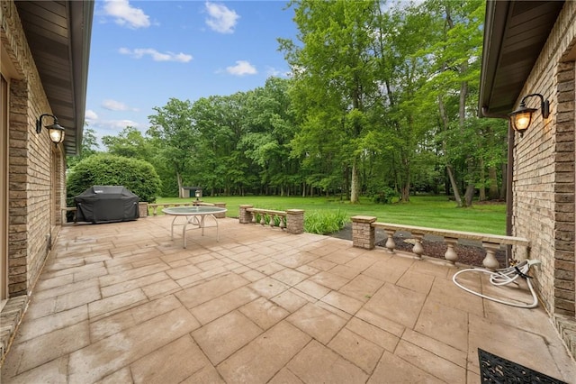 101 Blackthorn Dr, Penn Twp But, PA 16002 - view of patio with area for grilling and view of scattered trees