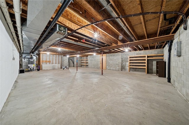 101 Blackthorn Dr, Penn Twp But, PA 16002 - unfinished basement featuring concrete block wall and electric water heater