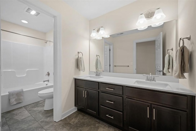 406 Oak Ridge Ct, Pine Twp Nal, PA 16046 - bathroom featuring double vanity and shower / washtub combination