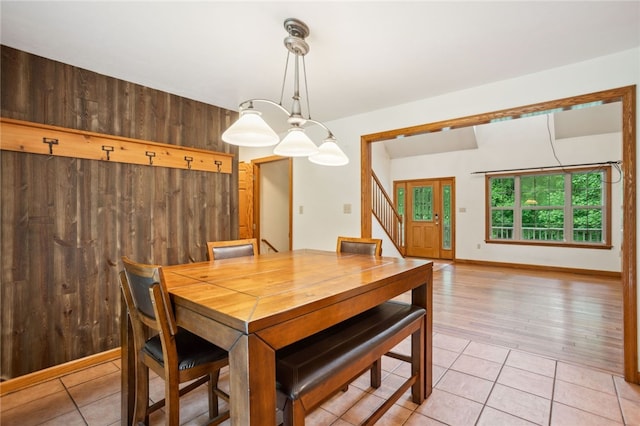 29 Cherry Tree Ln, Mercer Boro Mer, PA 16137 - dining room featuring stairway and light tile patterned floors