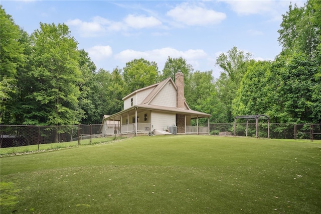 29 Cherry Tree Ln, Mercer Boro Mer, PA 16137 - rear view of property featuring a chimney
