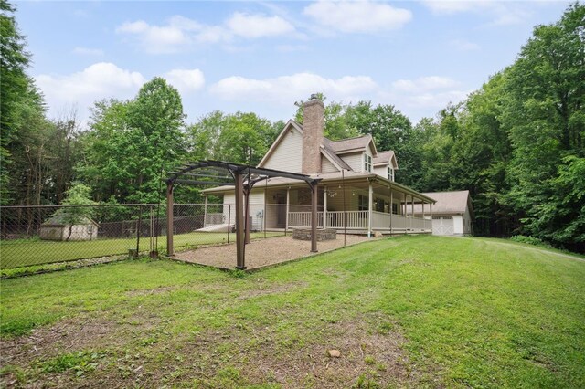 29 Cherry Tree Ln, Mercer Boro Mer, PA 16137 - rear view of house with a chimney
