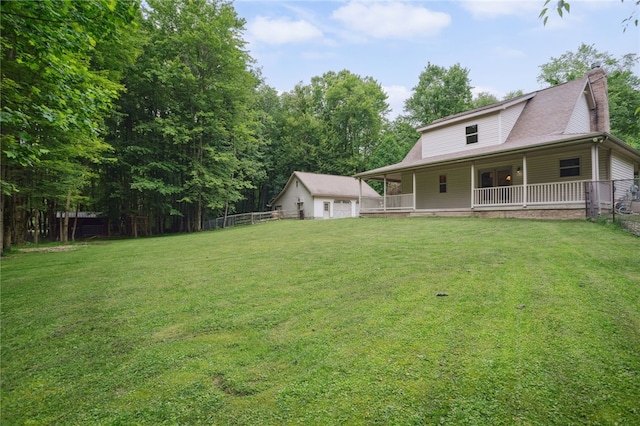 29 Cherry Tree Ln, Mercer Boro Mer, PA 16137 - view of yard featuring covered porch