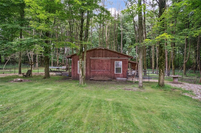 29 Cherry Tree Ln, Mercer Boro Mer, PA 16137 - view of outdoor structure with a trampoline