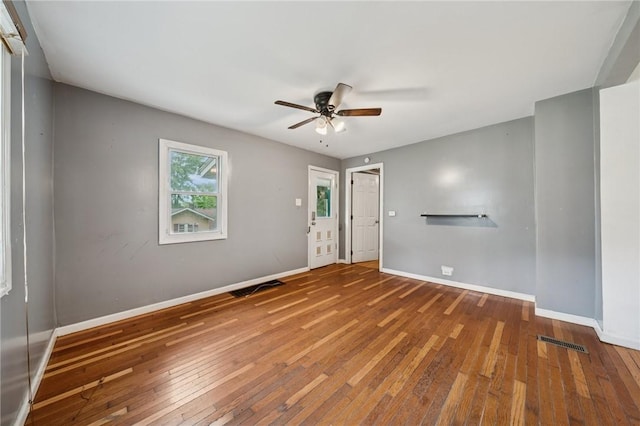 320 Cline St, E Pittsburgh, PA 15112 - empty room featuring a ceiling fan and wood-type flooring