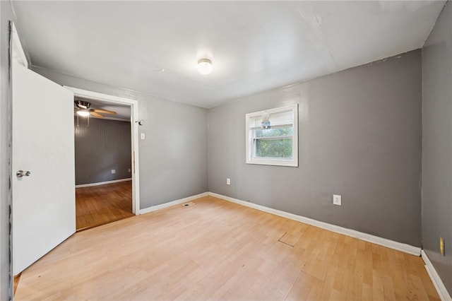 320 Cline St, E Pittsburgh, PA 15112 - spare room with light wood-type flooring and ceiling fan