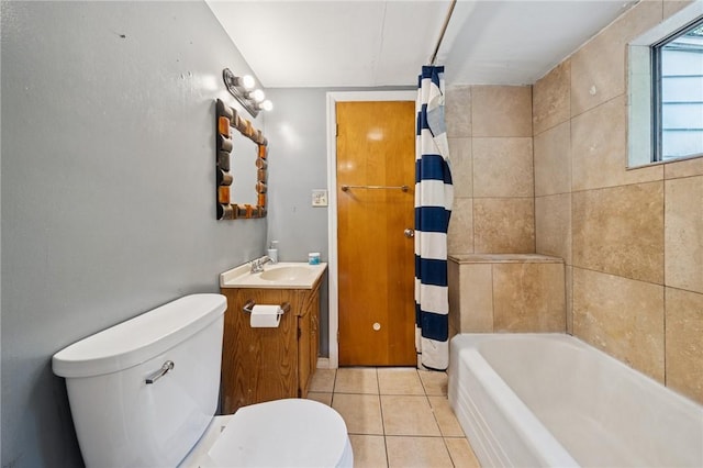 320 Cline St, E Pittsburgh, PA 15112 - full bath featuring vanity, tile patterned floors, and shower / bath combo with shower curtain