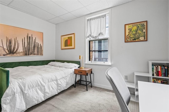 1037 Chislett St, Morningside, PA 15206 - carpeted bedroom with a paneled ceiling and baseboards