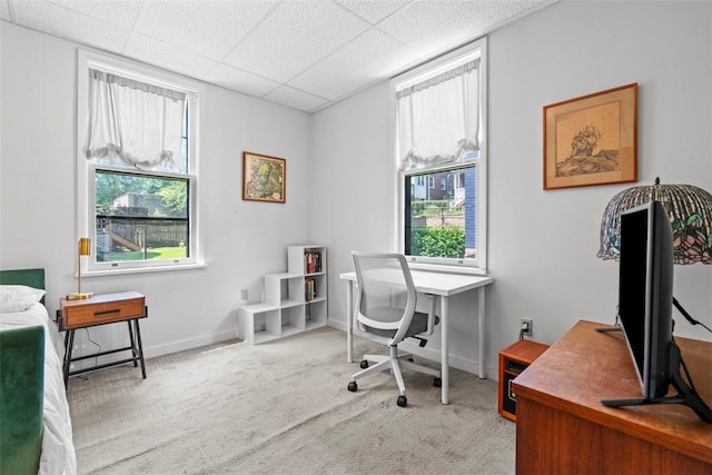1037 Chislett St, Morningside, PA 15206 - carpeted office with a paneled ceiling and baseboards