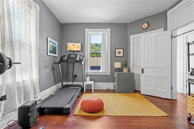 1037 Chislett St, Morningside, PA 15206 - exercise room with wood finished floors