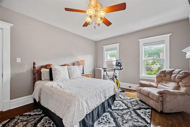 81 Dinsmore Ave, Crafton, PA 15205 - bedroom featuring multiple windows, wood finished floors, and a ceiling fan
