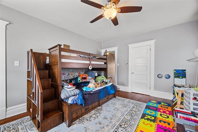 81 Dinsmore Ave, Crafton, PA 15205 - bedroom with wood finished floors and ceiling fan