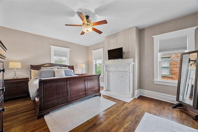 81 Dinsmore Ave, Crafton, PA 15205 - bedroom featuring dark wood-type flooring and ceiling fan