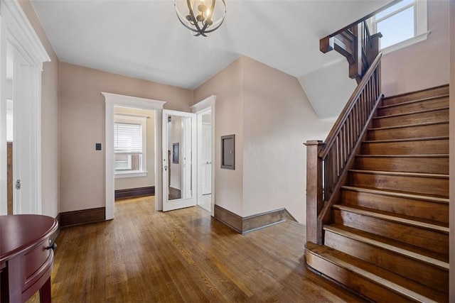 81 Dinsmore Ave, Crafton, PA 15205 - foyer entrance with stairs and wood finished floors