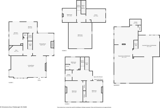 81 Dinsmore Ave, Crafton, PA 15205 - view of floor plan / room layout