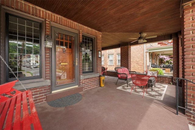 81 Dinsmore Ave, Crafton, PA 15205 - covered porch with a ceiling fan