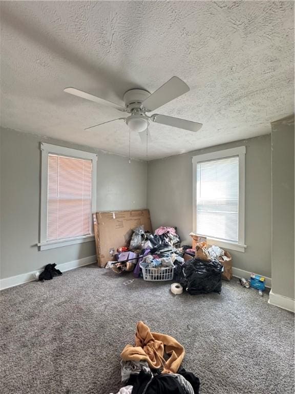 200 Jarvis St, Aliquippa, PA 15001 - unfurnished bedroom with a textured ceiling, carpet floors, and ceiling fan