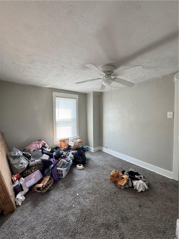 200 Jarvis St, Aliquippa, PA 15001 - unfurnished bedroom featuring a textured ceiling, carpet, and a ceiling fan