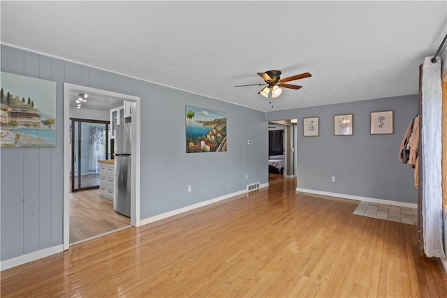 1028 Roseanne Ave, Banksville/Westwood, PA 15216 - empty room with ceiling fan and wood finished floors