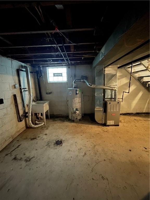 1114 Ingham St, Marshall Shadeland, PA 15212 - below grade area featuring gas water heater and heating unit
