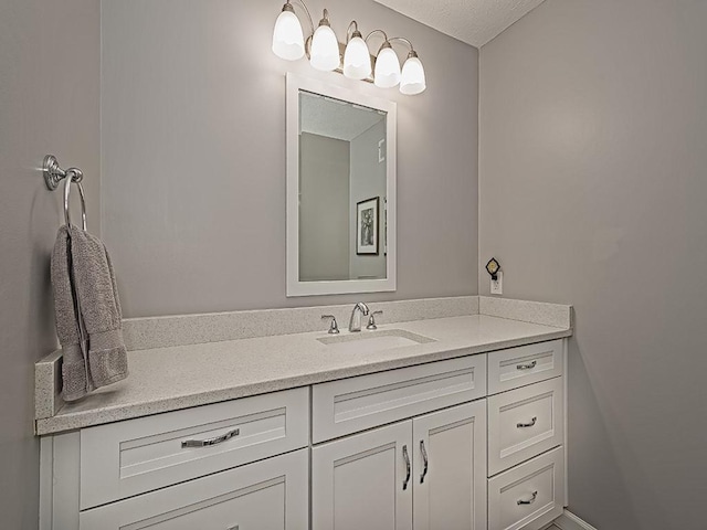 406 Country View Dr, Lower Burrell, PA 15068 - bathroom featuring vanity and a textured ceiling