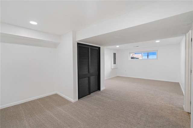 213 Thistle Dr, West Mifflin, PA 15122 - basement with light carpet, electric panel, and recessed lighting