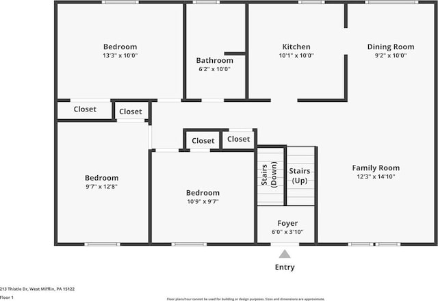 213 Thistle Dr, West Mifflin, PA 15122 - view of home floor plan