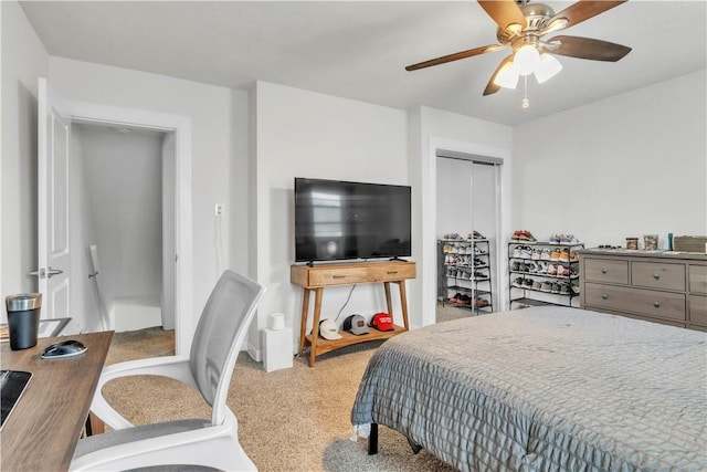 18 Allegheny Ave, South Fayette, PA 15031 - bedroom featuring carpet flooring, a closet, and ceiling fan
