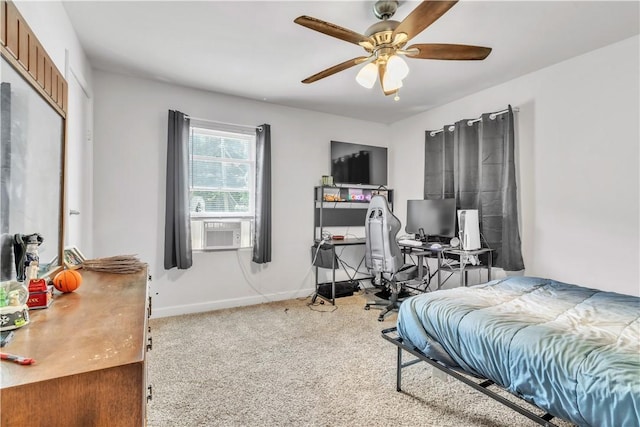 18 Allegheny Ave, South Fayette, PA 15031 - carpeted bedroom with cooling unit, ceiling fan, and an office area
